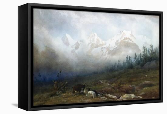 The Jungfrau, Monk and Eiger from Murren-Thomas George Cooper-Framed Stretched Canvas