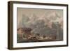 The Jungfrau, the Münch, the Eiger from Wengernalp 1822 (Watercolor)-Mathias Gabriel Lory-Framed Giclee Print