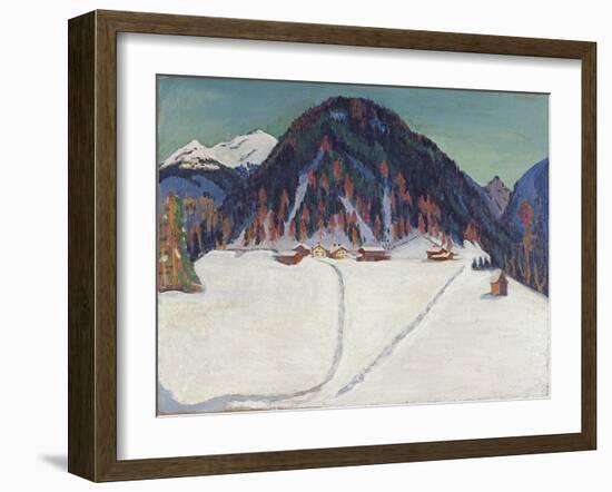 The Junkerboden under Snow, Ca 1936-1938-Ernst Ludwig Kirchner-Framed Giclee Print