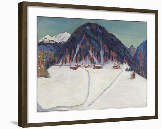 The Junkerboden under Snow, Ca 1936-1938-Ernst Ludwig Kirchner-Framed Giclee Print