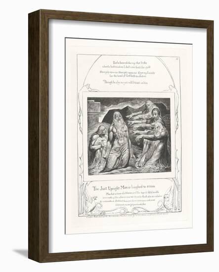 The Just Upright Man Is Laughed to Scorn, 1825-William Blake-Framed Giclee Print