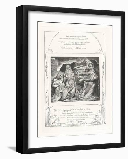 The Just Upright Man Is Laughed to Scorn, 1825-William Blake-Framed Giclee Print