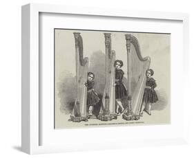 The Juvenile Harpists, Adolphus, Ernest, and Fanny Lockwood-null-Framed Giclee Print