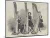 The Juvenile Harpists, Adolphus, Ernest, and Fanny Lockwood-null-Mounted Giclee Print