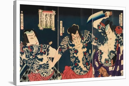 The Kabuki Actors, 1868-Toyohara Kunichika-Stretched Canvas