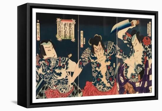 The Kabuki Actors, 1868-Toyohara Kunichika-Framed Stretched Canvas