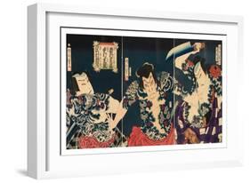 The Kabuki Actors, 1868-Toyohara Kunichika-Framed Giclee Print