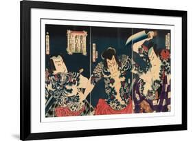 The Kabuki Actors, 1868-Toyohara Kunichika-Framed Giclee Print