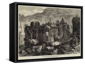 The Kailas, in the Cave Temples of Ellora, Western India-null-Framed Stretched Canvas