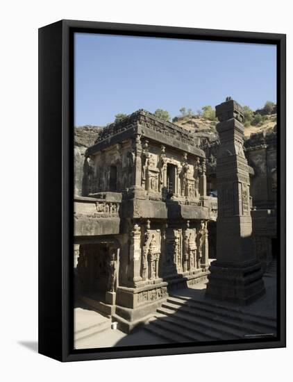 The Kailasa (Kailasanatha) Temple, Ellora Caves, Temples Cut into Solid Rock, Near Aurangabad-R H Productions-Framed Stretched Canvas