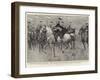 The Kaiser and the Royals, His Majesty Inspecting the Regiment at Shorncliffe-William T. Maud-Framed Giclee Print