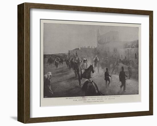 The Kaiser in the Holy Land, the Service on the Mount of Olives-null-Framed Giclee Print