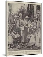 The Kaiser's Tour in the East, a Pretty Incident at the German Consulate at Haifa-Walter Stanley Paget-Mounted Giclee Print