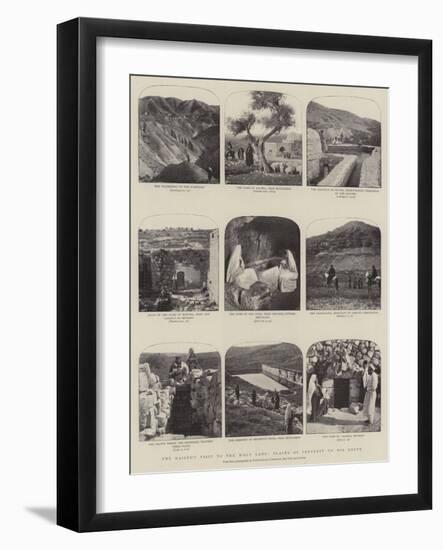 The Kaiser's Visit to the Holy Land, Scenes of Interest on His Route-null-Framed Giclee Print