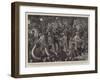 The Kaiser's Visit to the Holy Land, the Turkish Band Playing Outside the Hotel Carmel, Haifa-null-Framed Giclee Print