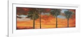 The Kaki Junkaroo sunset, Jamaica, 2020 (oil on canvas)-Andrew Hewkin-Framed Giclee Print