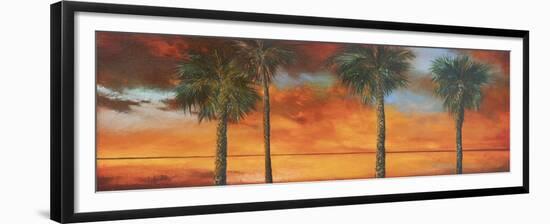 The Kaki Junkaroo sunset, Jamaica, 2020 (oil on canvas)-Andrew Hewkin-Framed Giclee Print