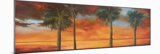 The Kaki Junkaroo sunset, Jamaica, 2020 (oil on canvas)-Andrew Hewkin-Mounted Giclee Print