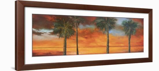 The Kaki Junkaroo sunset, Jamaica, 2020 (oil on canvas)-Andrew Hewkin-Framed Giclee Print