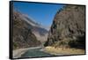 The Kali Gandaki is one of the major rivers of Nepal, Manaslu Region, Nepal, Himalayas, Asia-Alex Treadway-Framed Stretched Canvas