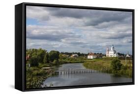 The Kamenka River Flowing Through Suzdal, Golden Ring, Russia, Europe-Michael Runkel-Framed Stretched Canvas