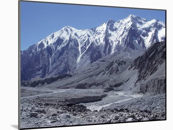 The Karakorum (Karakoram) Highway on the Chinese Side, with River Giz, Xinjiang, China, Asia-Occidor Ltd-Mounted Photographic Print