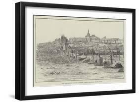 The Karlsbrucke Bridge at Prague, Partly Destroyed by the Flood-null-Framed Giclee Print