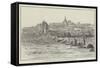 The Karlsbrucke Bridge at Prague, Partly Destroyed by the Flood-null-Framed Stretched Canvas