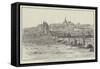 The Karlsbrucke Bridge at Prague, Partly Destroyed by the Flood-null-Framed Stretched Canvas