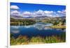 The Kawarau river and town of Cromwell, Central Otago, South Island, New Zealand-Russ Bishop-Framed Photographic Print