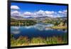 The Kawarau river and town of Cromwell, Central Otago, South Island, New Zealand-Russ Bishop-Framed Photographic Print