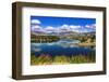 The Kawarau river and town of Cromwell, Central Otago, South Island, New Zealand-Russ Bishop-Framed Photographic Print