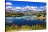 The Kawarau river and town of Cromwell, Central Otago, South Island, New Zealand-Russ Bishop-Stretched Canvas