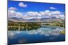 The Kawarau river and town of Cromwell, Central Otago, South Island, New Zealand-Russ Bishop-Mounted Photographic Print