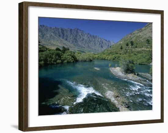 The Kawarau River, the Outflow of Lake Wakatipu at Frankton, Near Queenstown, Otago-Robert Francis-Framed Photographic Print