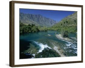 The Kawarau River, the Outflow of Lake Wakatipu at Frankton, Near Queenstown, Otago-Robert Francis-Framed Photographic Print