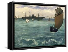 The "Kearsarge" at Boulogne, 1864-Edouard Manet-Framed Stretched Canvas