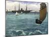 The 'Kearsarge' at Boulogne-Edouard Manet-Mounted Premium Giclee Print