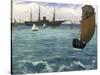 The 'Kearsarge' at Boulogne-Edouard Manet-Stretched Canvas