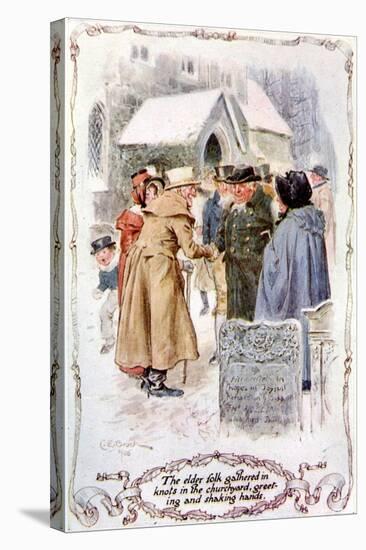 The Keeping of Christmas at Bracebridge Hall-Charles Edmund Brock-Stretched Canvas