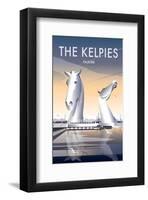 The Kelpies - Dave Thompson Contemporary Travel Print-Dave Thompson-Framed Giclee Print