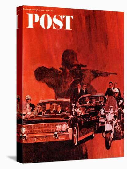 "The Kennedy Assassination," Saturday Evening Post Cover, January 14, 1967-Fred Otnes-Stretched Canvas