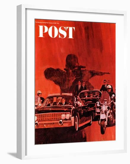 "The Kennedy Assassination," Saturday Evening Post Cover, January 14, 1967-Fred Otnes-Framed Giclee Print