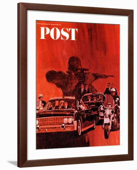 "The Kennedy Assassination," Saturday Evening Post Cover, January 14, 1967-Fred Otnes-Framed Giclee Print