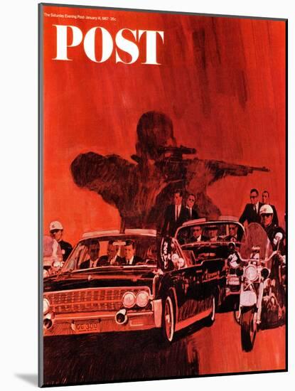 "The Kennedy Assassination," Saturday Evening Post Cover, January 14, 1967-Fred Otnes-Mounted Premium Giclee Print