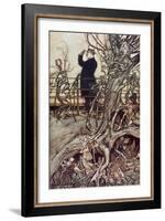 The Kensington Gardens are in London, where the King lives from 'Peter Pan in Kensington Gardens'-Arthur Rackham-Framed Giclee Print