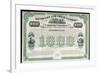 The Kentucky and Great Eastern Railway Company Gold Bond Share Certificate-null-Framed Art Print