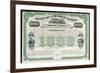 The Kentucky and Great Eastern Railway Company Gold Bond Share Certificate-null-Framed Art Print