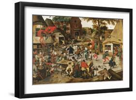 The Kermesse of St. George-Pieter Brueghel the Younger-Framed Giclee Print