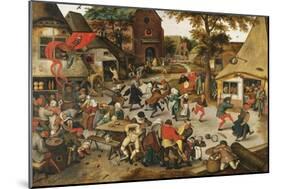 The Kermesse of St. George-Pieter Brueghel the Younger-Mounted Giclee Print